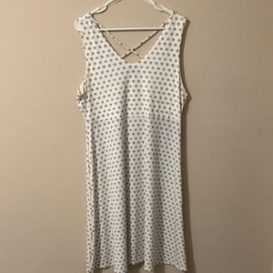 Vince Camuto White and Black Polka Dot Mini Dress
